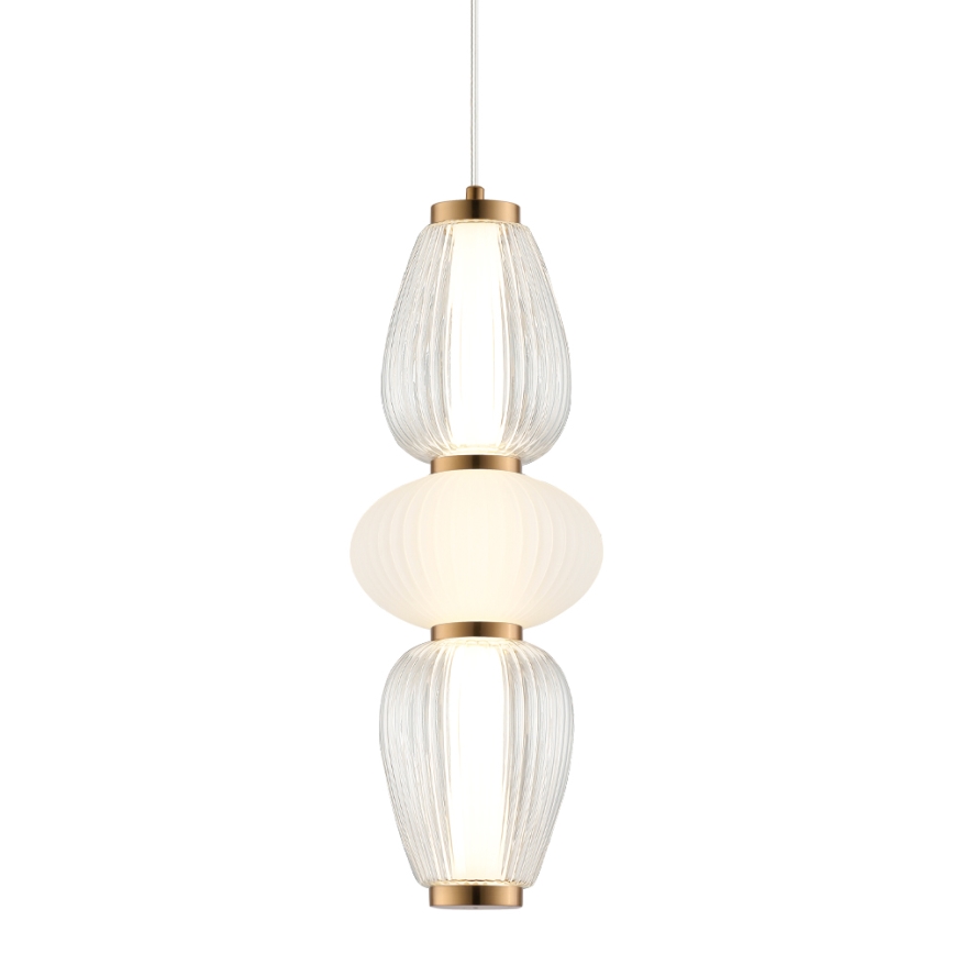 LED luster na sajli SHINY LED/17W/230V bijela/zlatna