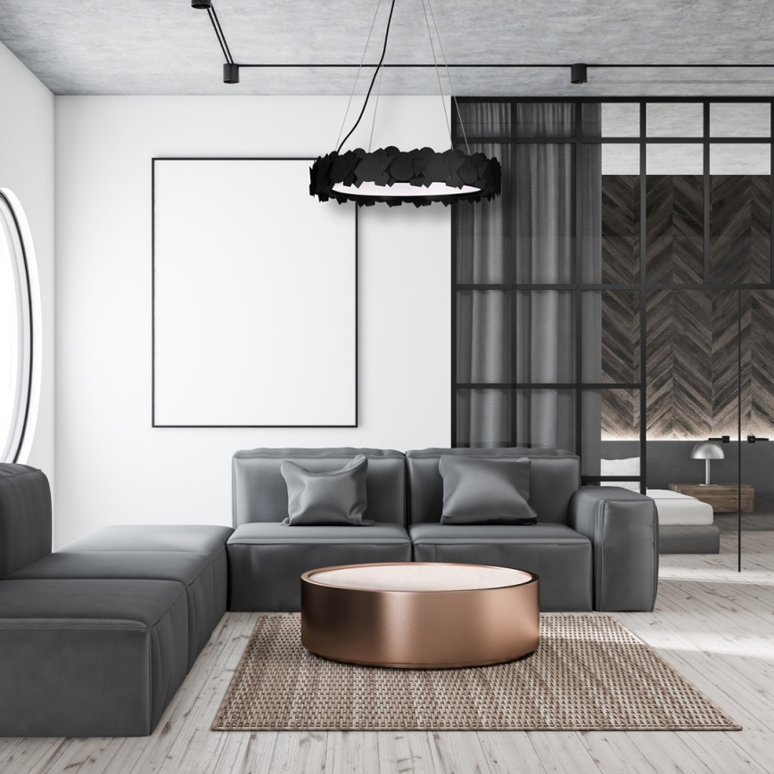 LED luster na sajli SOHO LED/24W/230V crna