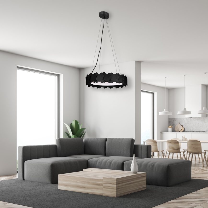 LED luster na sajli SOHO LED/24W/230V crna