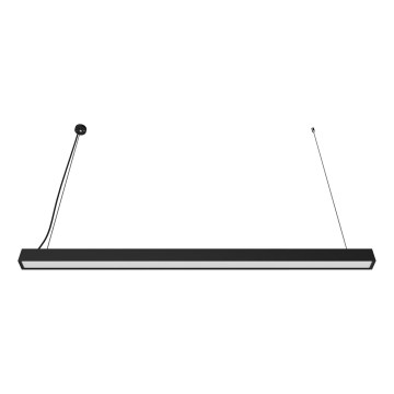LED luster na sajli/stropno prislonjen LED/44W/230V 6000K 120 cm crna