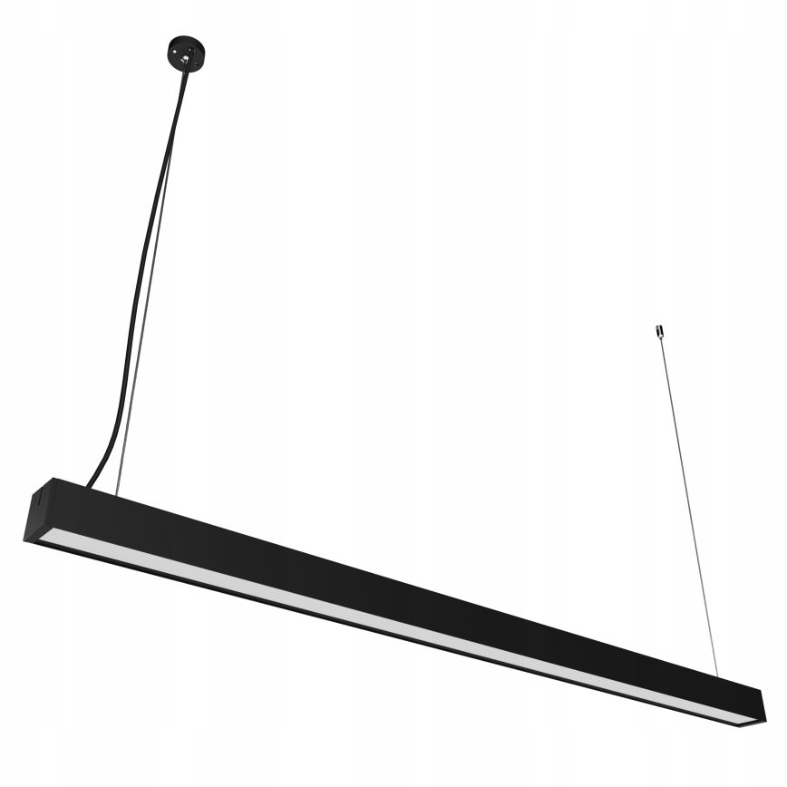 LED luster na sajli/stropno prislonjen LED/44W/230V 6000K 120 cm crna