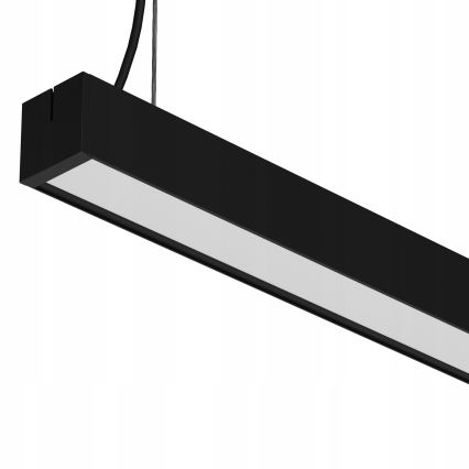 LED luster na sajli/stropno prislonjen LED/44W/230V 6000K 120 cm crna