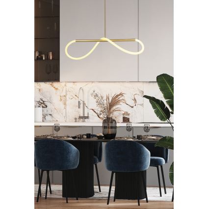 LED luster na sajli SUPREME LED/18W/230V 80 cm zlatni