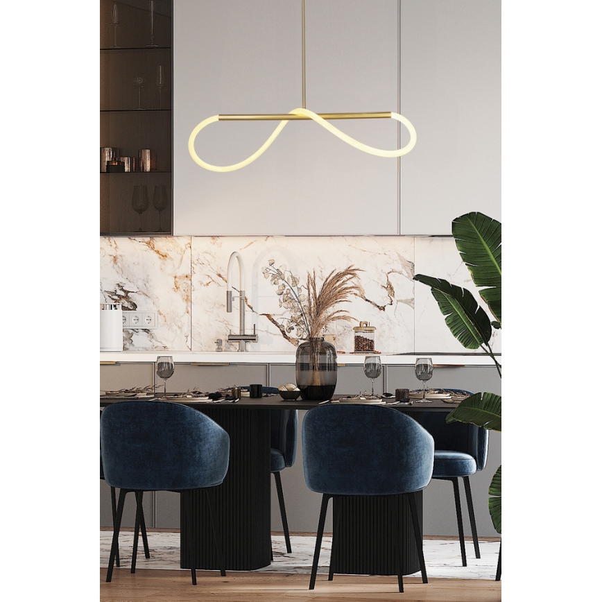 LED luster na sajli SUPREME LED/18W/230V 80 cm zlatni