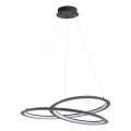 LED Luster na sajli TANGO LED/44W/230V 4000K pr. 60 cm crna