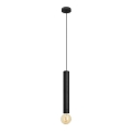 LED Luster na sajli TUBA 1xGU10/20W/230V crna