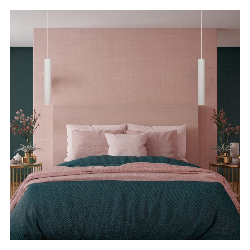 LED Luster na sajli TUBA 1xGU10/4,8W/230V bijela