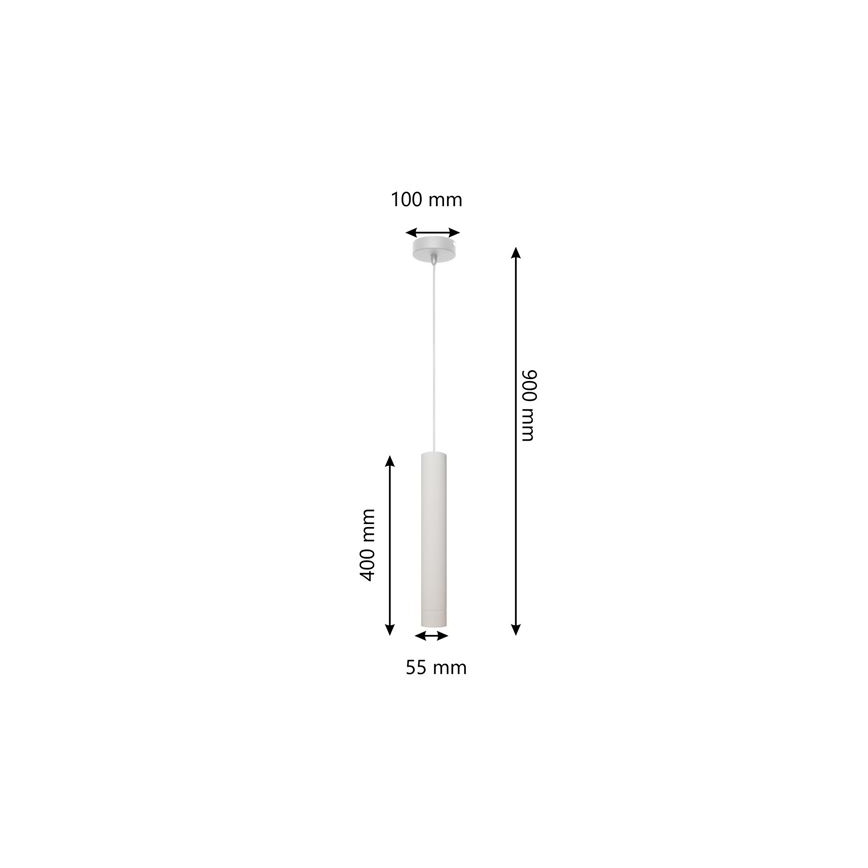 LED Luster na sajli TUBA 1xGU10/4,8W/230V bijela