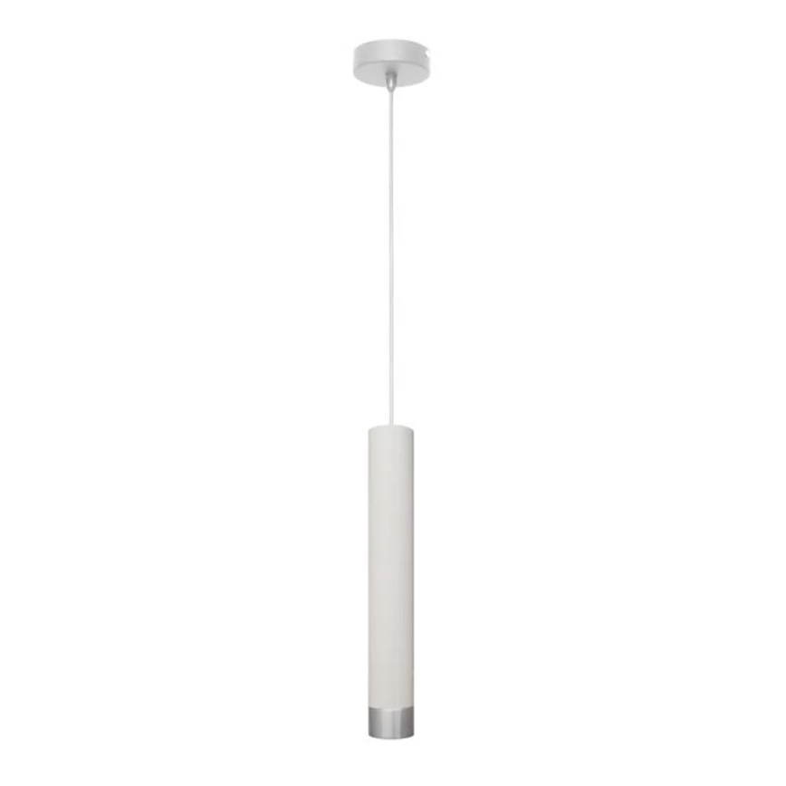 LED Luster na sajli TUBA 1xGU10/4,8W/230V bijela/mat krom