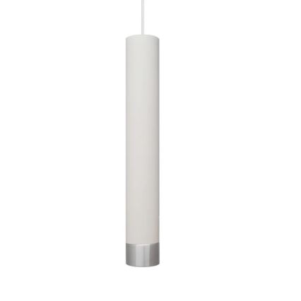 LED Luster na sajli TUBA 1xGU10/4,8W/230V bijela/mat krom