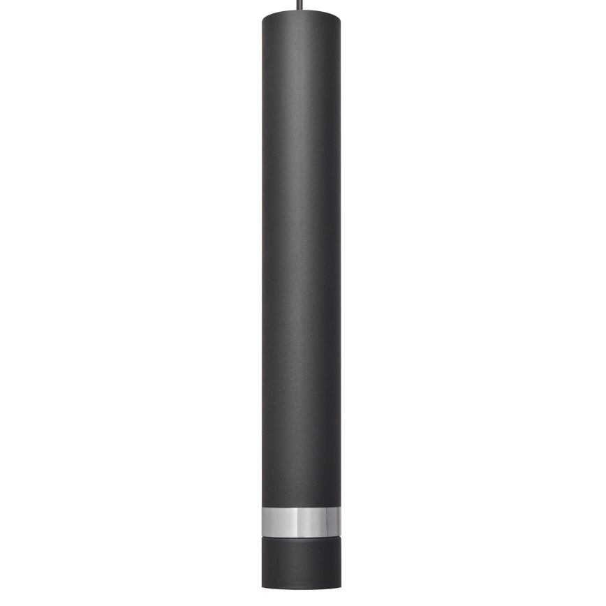 LED Luster na sajli TUBA 1xGU10/4,8W/230V crna/sjajni krom