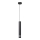 LED Luster na sajli TUBA 1xGU10/4,8W/230V crna/sjajni krom
