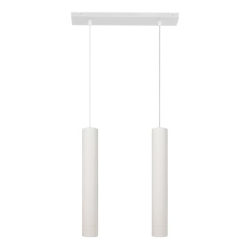 LED Luster na sajli TUBA 2xGU10/4,8W/230V bijela