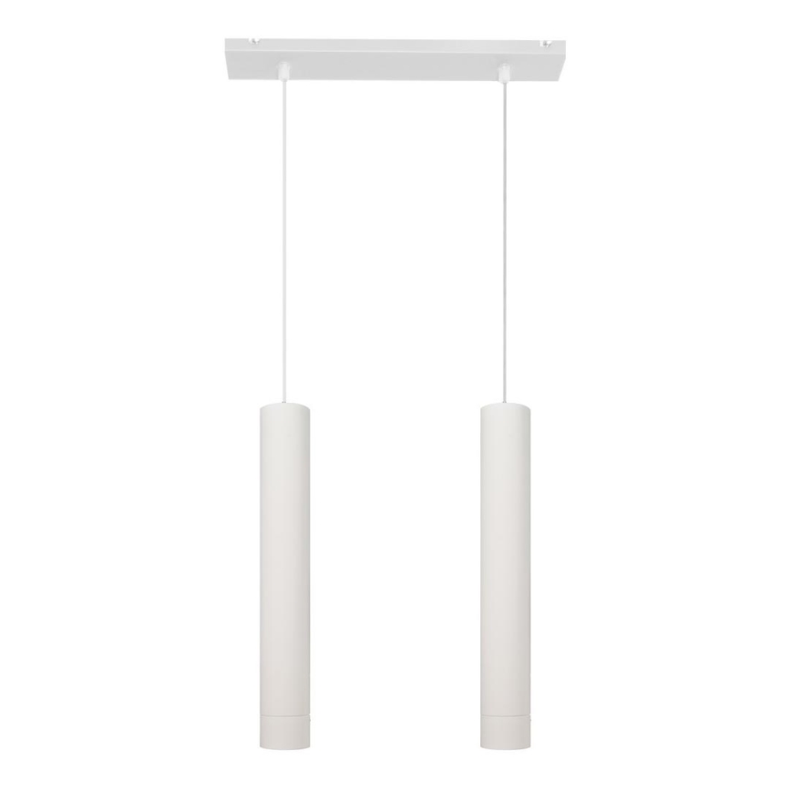 LED Luster na sajli TUBA 2xGU10/4,8W/230V bijela