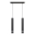LED Luster na sajli TUBA 2xGU10/4,8W/230V crna/mat krom