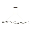 LED Luster na sajli TWIST LED/37W/230V 4000K 120 cm crna
