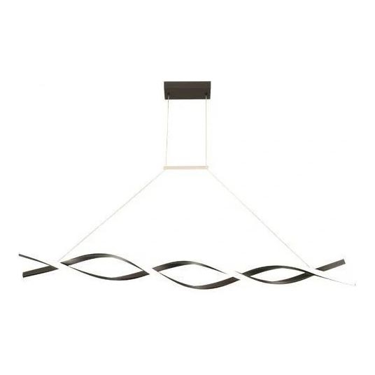 LED Luster na sajli TWIST LED/37W/230V 4000K 120 cm crna