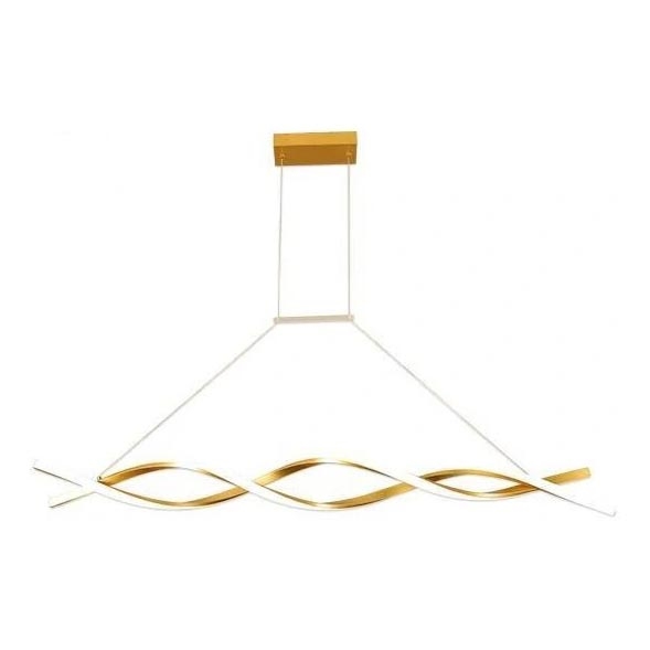 LED Luster na sajli TWIST LED/37W/230V 4000K 120 cm zlatna