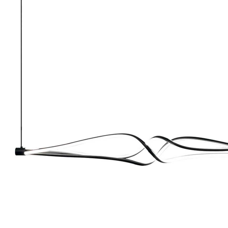 LED Luster na sajli TWISTER LED/56W/230V crna