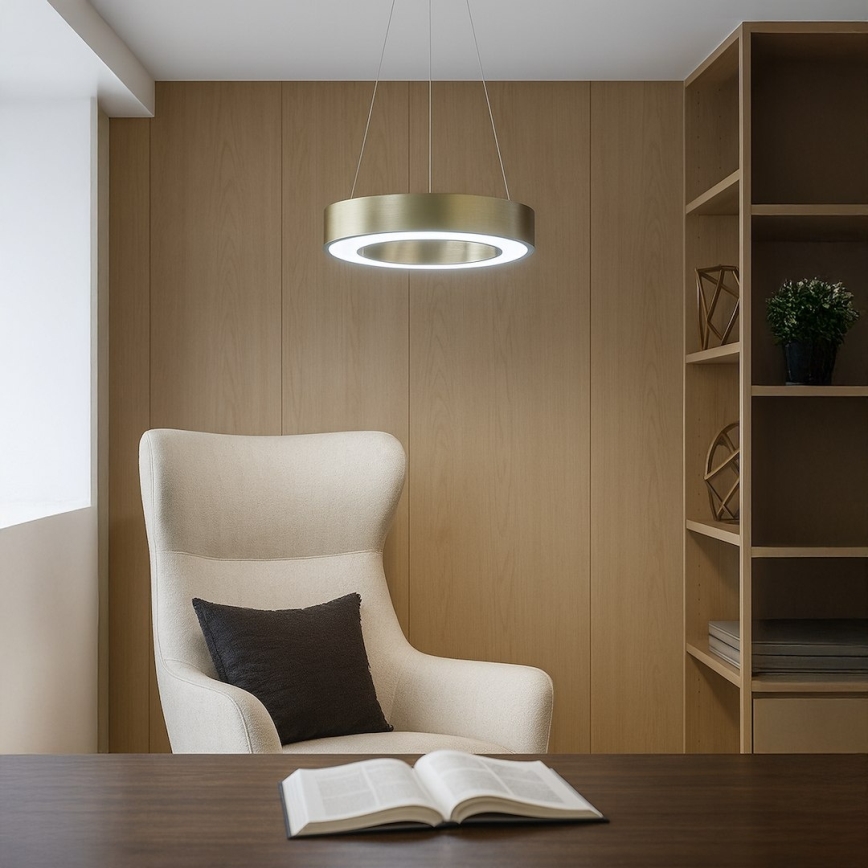 LED luster na sajli UNION LED/40W/230V 3000/4000/6500K prom. 40 cm zlatna