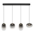 LED Luster na sajli VASO LED/15W/230V crna/dimna