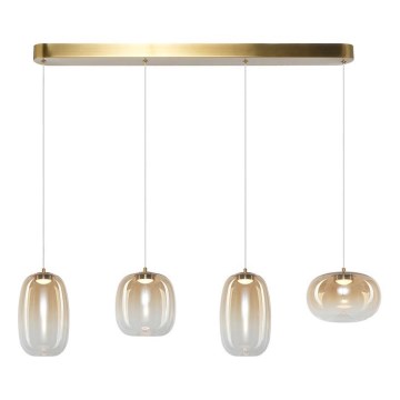 LED Luster na sajli VASO LED/15W/230V zlatna/dimna