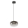 LED Luster na sajli VASO LED/4W/230V pr. 18 cm crna/dimna