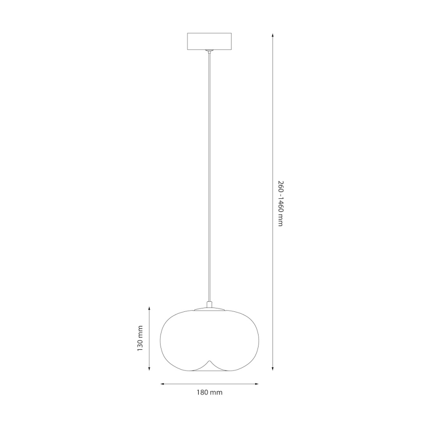 LED Luster na sajli VASO LED/4W/230V pr. 18 cm crna/dimna