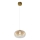 LED Luster na sajli VASO LED/4W/230V pr. 18 cm zlatna/dimna