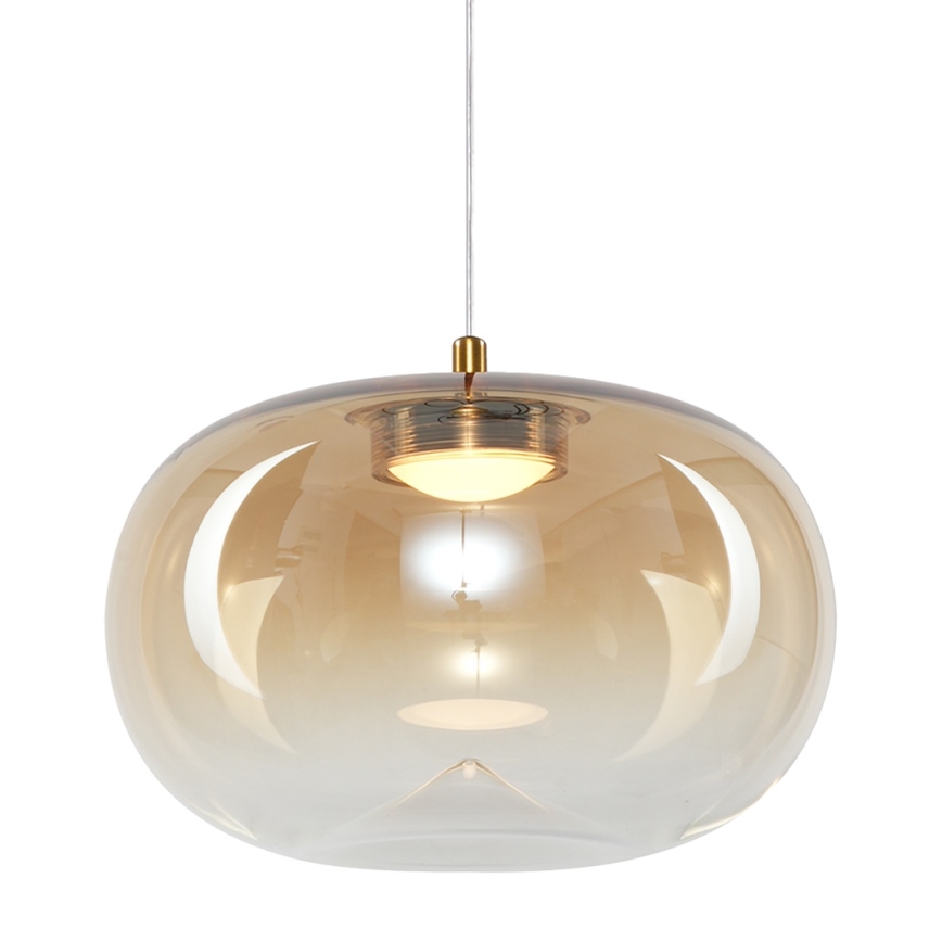 LED Luster na sajli VASO LED/4W/230V pr. 18 cm zlatna/dimna
