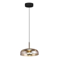 LED Luster na sajli VETRO LED/6W/230V pr. 23 cm bež/crna