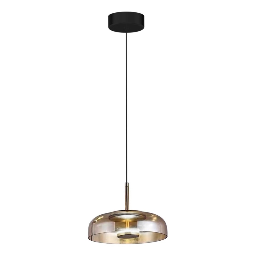 LED Luster na sajli VETRO LED/6W/230V pr. 23 cm bež/crna