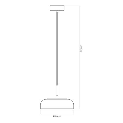 LED Luster na sajli VETRO LED/6W/230V pr. 23 cm bež/crna