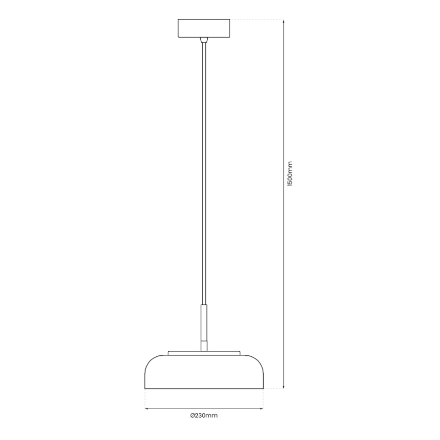 LED Luster na sajli VETRO LED/6W/230V pr. 23 cm bež/crna