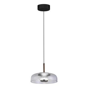 LED Luster na sajli VETRO LED/6W/230V pr. 23 cm siva/crna