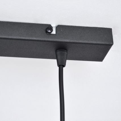 LED Luster na sajli VOLTA 2xE27/15W/230V crna/zlatna