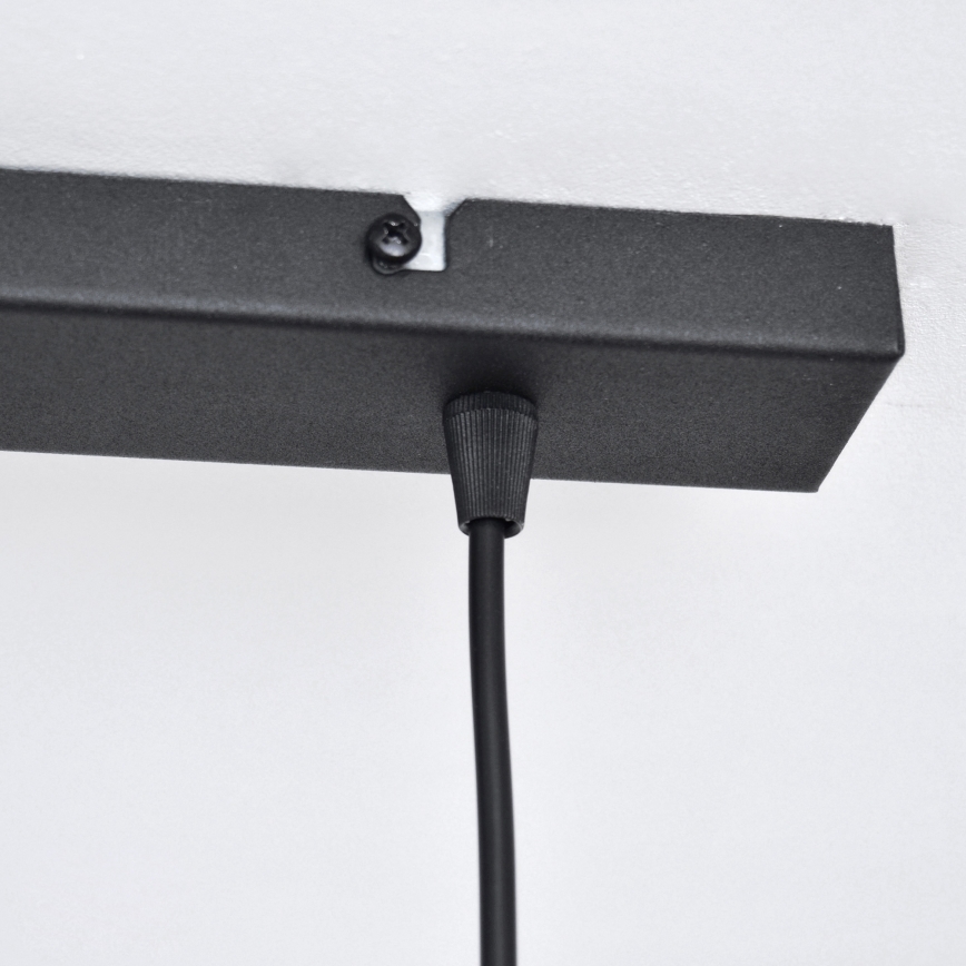 LED Luster na sajli VOLTA 2xE27/15W/230V crna/zlatna