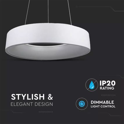 LED luster na sajli za prigušivanje 1xLED/20W/230V