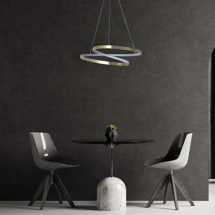 LED luster na sajli ZEFIRA LED/40W/230V 4000K pr. 50 cm zlatna