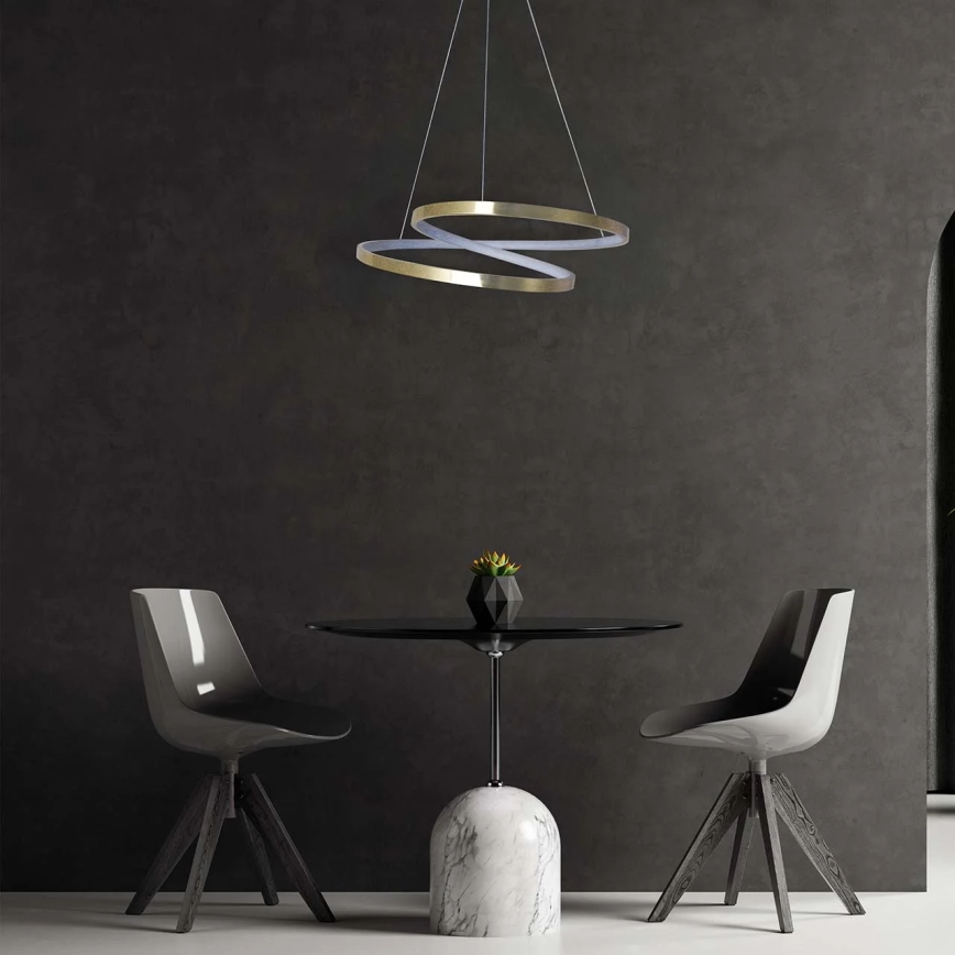LED luster na sajli ZEFIRA LED/40W/230V 4000K pr. 50 cm zlatna