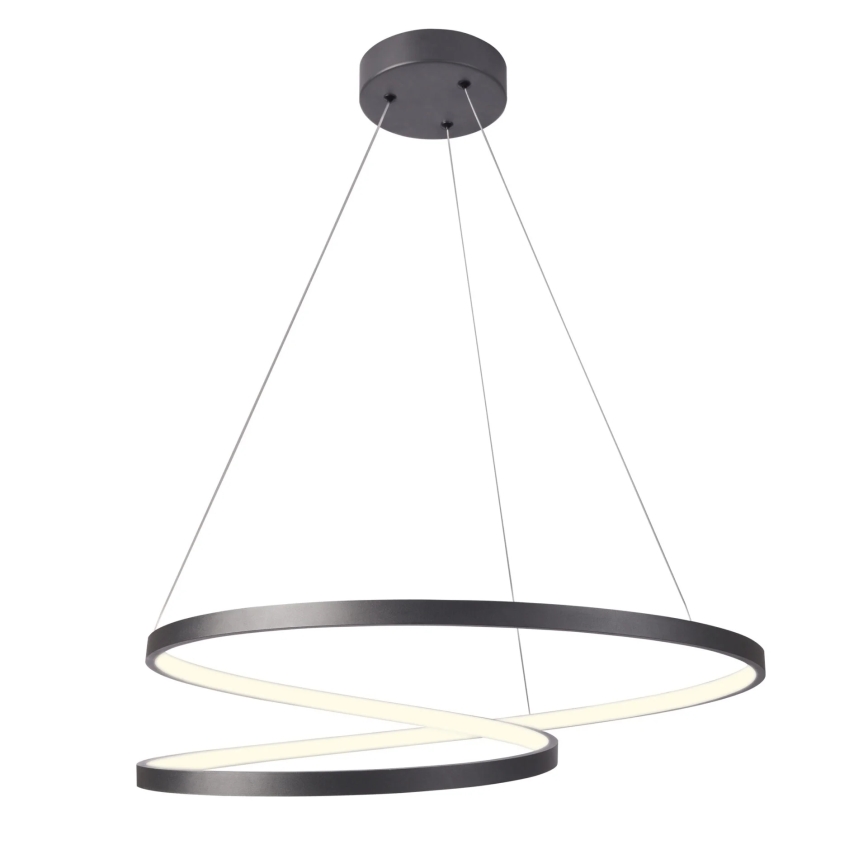 LED Luster na sajli ZEFIRA LED/52W/230V 4000K pr. 60 cm antracit