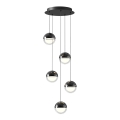 LED luster na sajli ZIREA LED/30W/230V crna