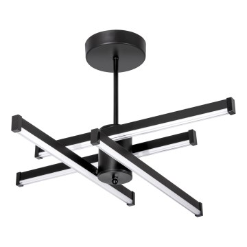 LED luster na štapu 4xLED/10W/230V 3000-6500K promjer 68 cm crna