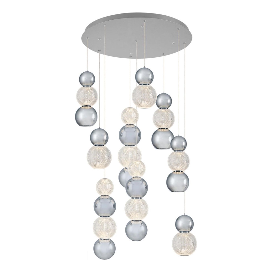 LED Luster na uže CREMONA LED/51W/230V 3000K matni krom