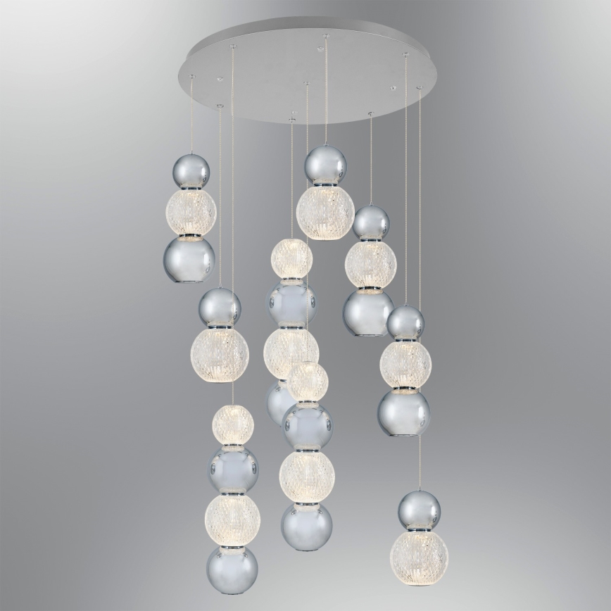 LED Luster na uže CREMONA LED/51W/230V 3000K matni krom