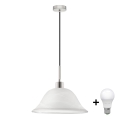 LED luster na užetu 1xE27/60W/230V bijela
