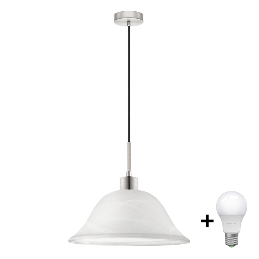 LED luster na užetu 1xE27/60W/230V bijela
