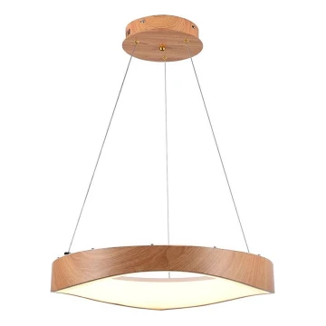 LED luster na užetu LED/25W/230V 3000K ? 50 cm smeđa