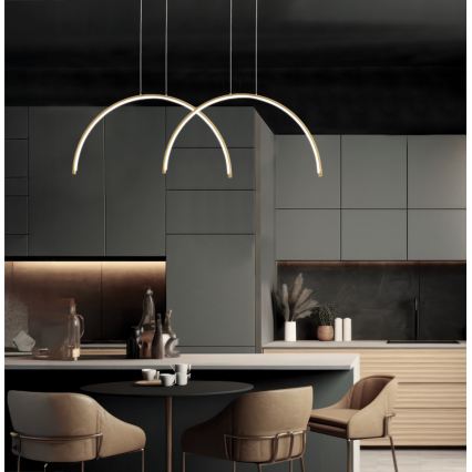 LED luster na užetu MEGAN LED/39W/230V zlatna