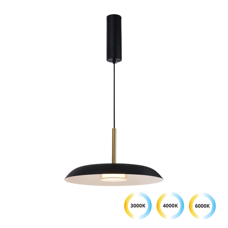 LED luster na užetu NUDO LED/11W/230V 3000/4000/6000K crne boje